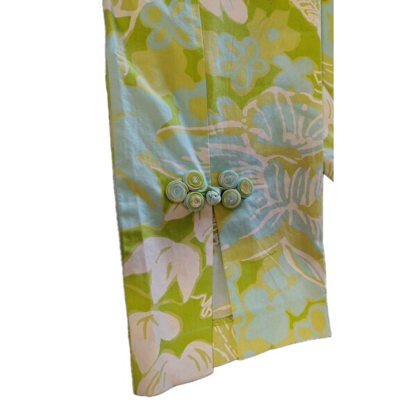 Lilly Pulitzer Jubilee 50th Anniversary Pants Green Blue Floral Size 8 - Picture 5 of 11